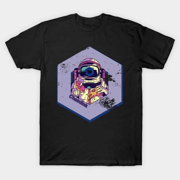 Chainlink Cryptocurrency DeFi LINK Crypto Astronaut T-Shirt by BitcoinSweatshirts